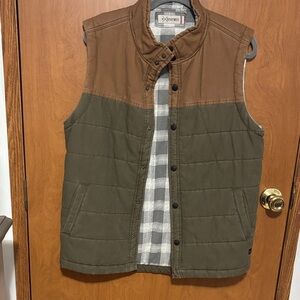 Wrangler Olive and Chestnut Quilted Vest
